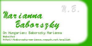 marianna baborszky business card